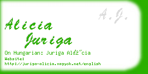 alicia juriga business card